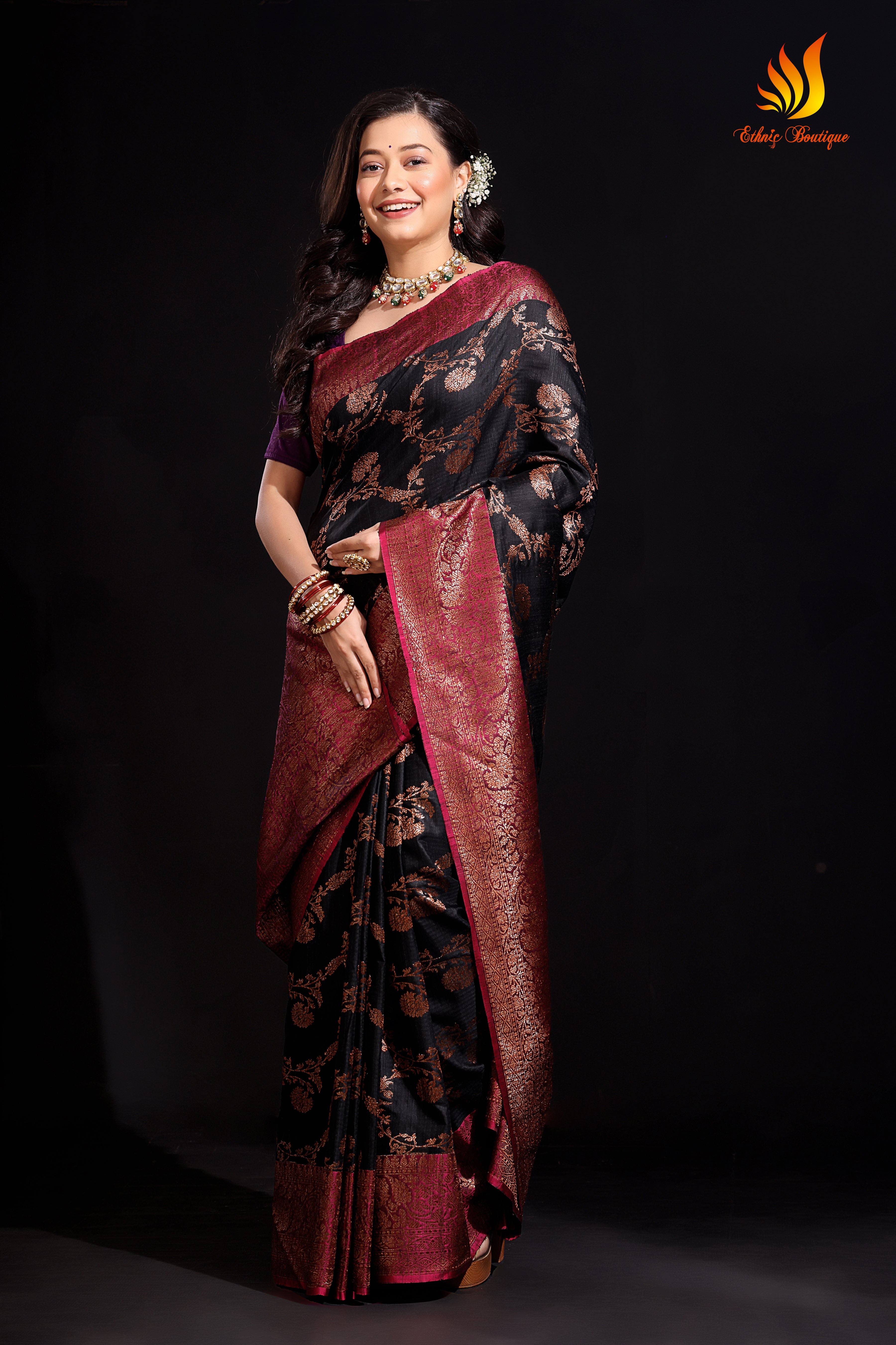 Jaal Dupion Silk Banarasi